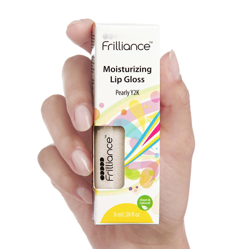 Fiona Frills Makeup Moisturizing Lip Gloss in Pearly Y2K Frilliance